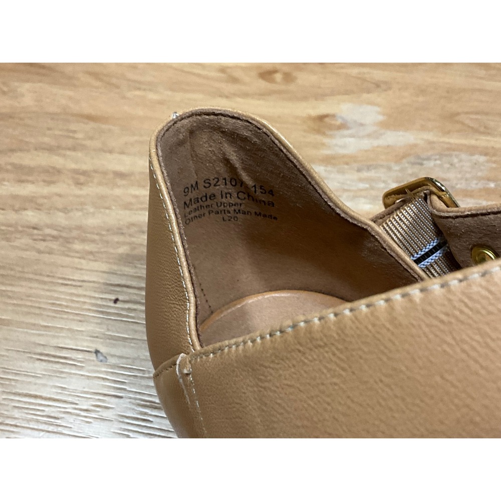 SoftWalk S2107-154 Tan Leather Multi Strap Ankle Buckle Flat Sandals Womens 9M - Picture 3 of 4